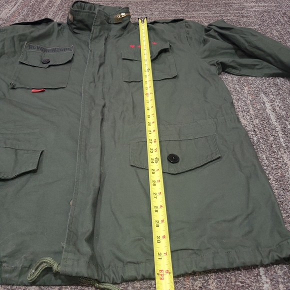 Vtg Revolution Brewing Utility Fatigue Military Green MENS Jacket Sz L Chicago - Picture 7 of 11